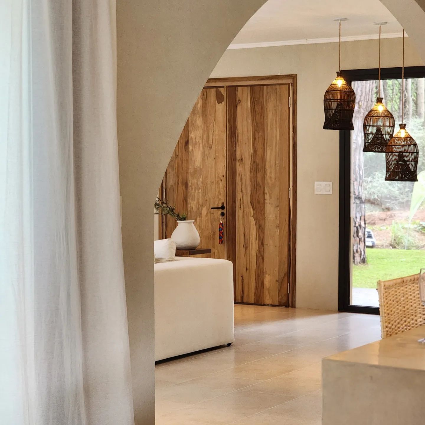 salon décoration naturelle maison en bois