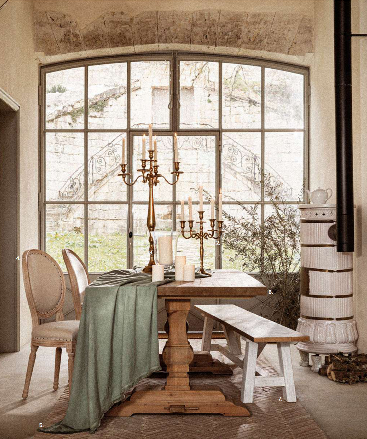salle à manger fenêtre verrière Nouveau catalogue Maisons du Monde automne/hiver 2024/2025