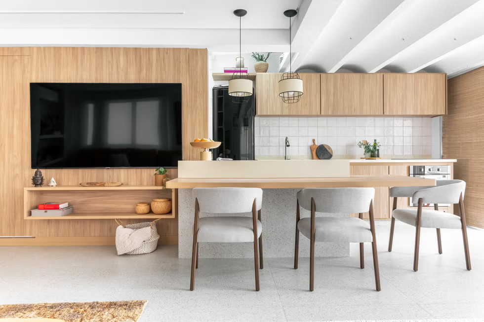 cuisine ouverte en bois
