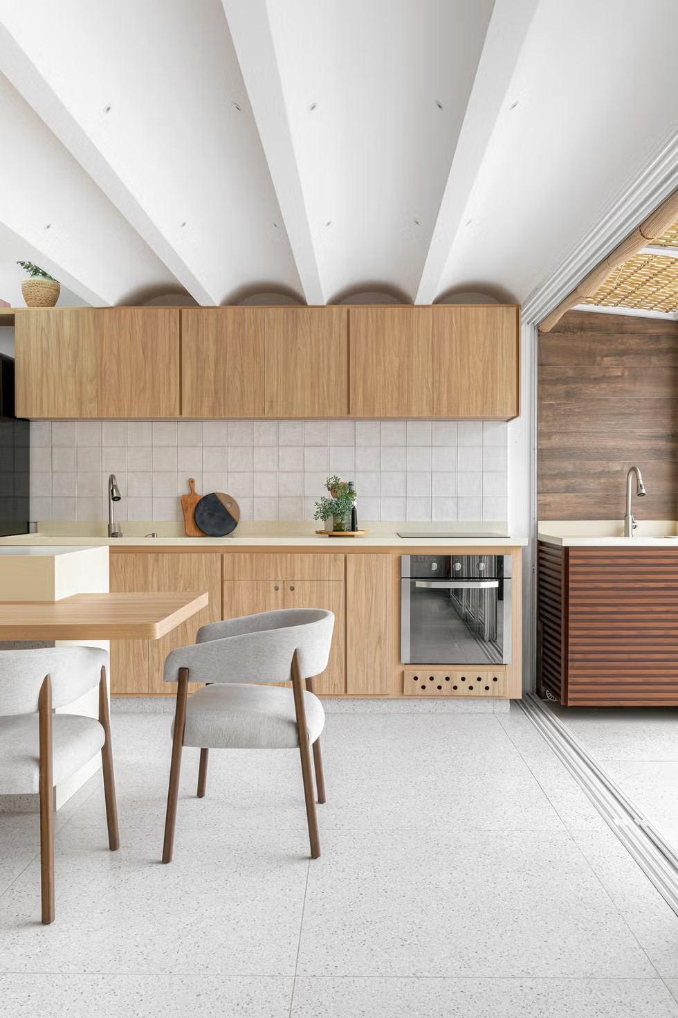 cuisine ouverte en bois