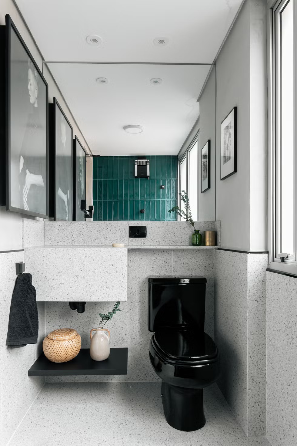 salle de bain terrazzo gris décoration contemporaine