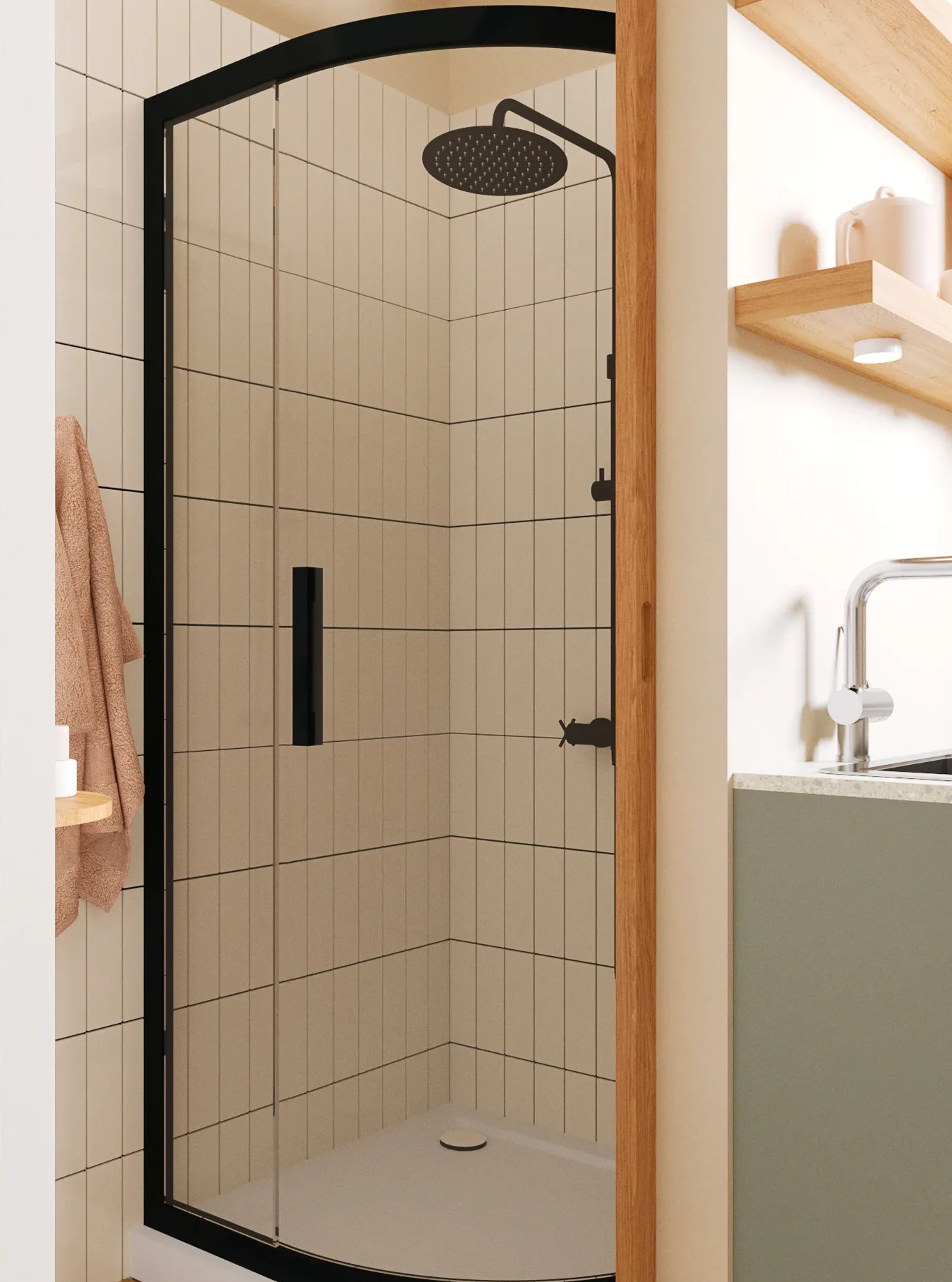 salle de bain appartement par Nooks+Crannies Studio salle de bain appartement par Nooks+Crannies Studio