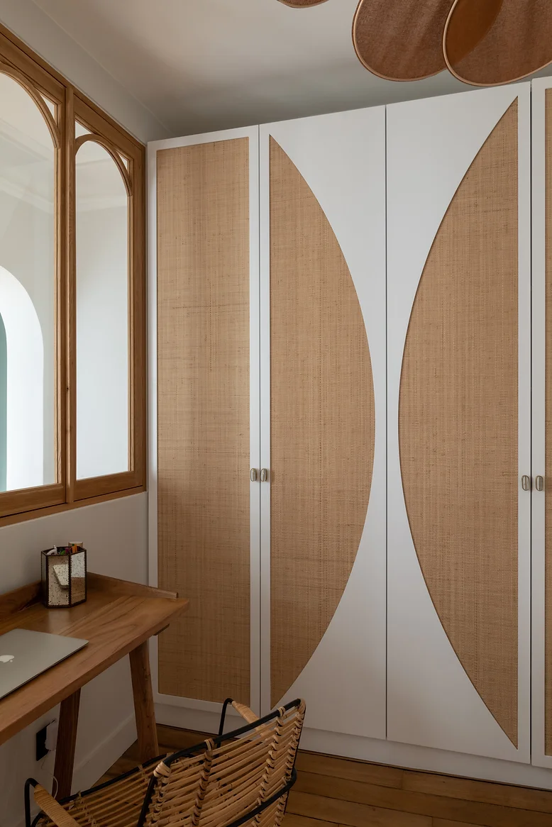 chambre en second jour avec verrière bois