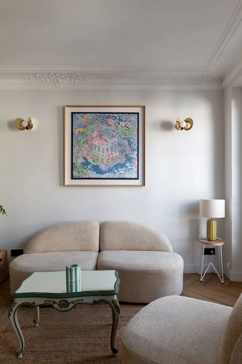 salon appartement Paris 60m2