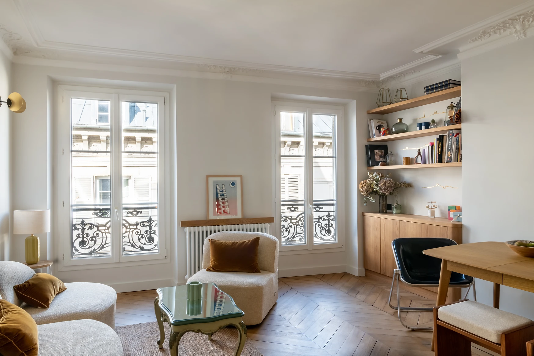salon appartement Paris 60m2