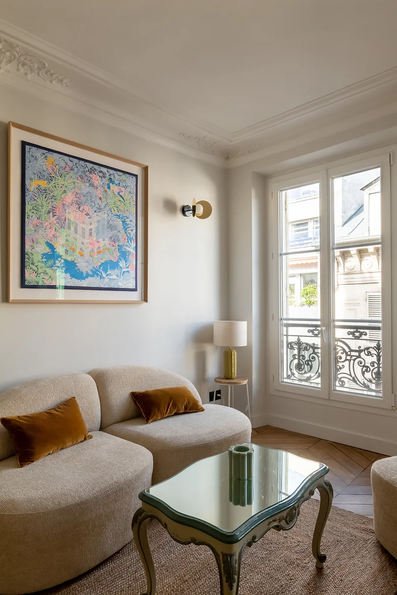 salon appartement Paris 60m2