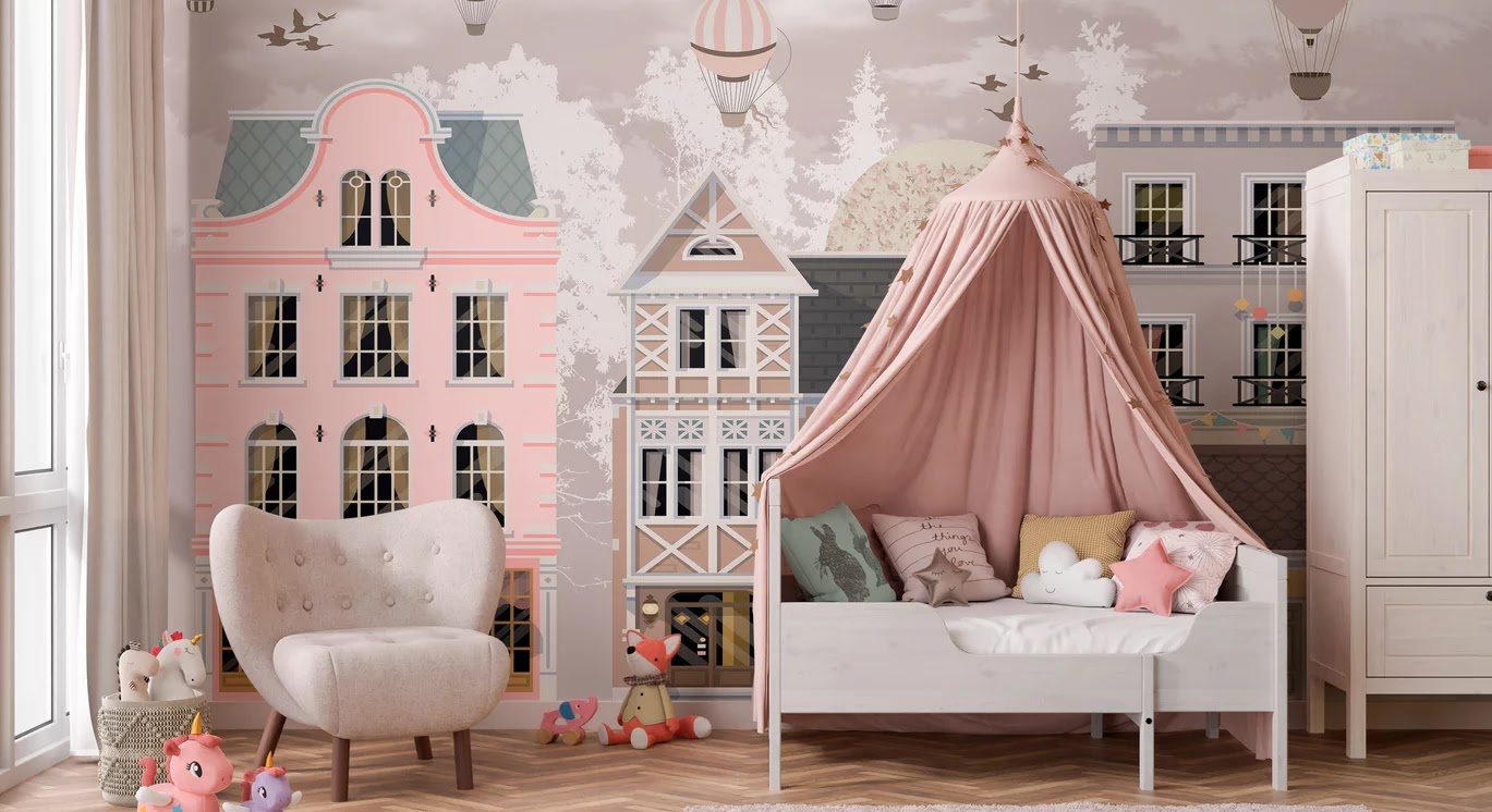 chambre d chambre d'enfant avec papier-peint panoramique Photowall