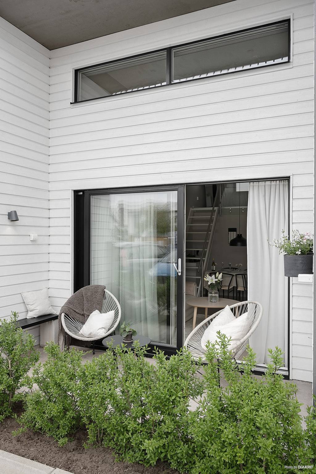 terrasse duplex 35m2 décoration blanche