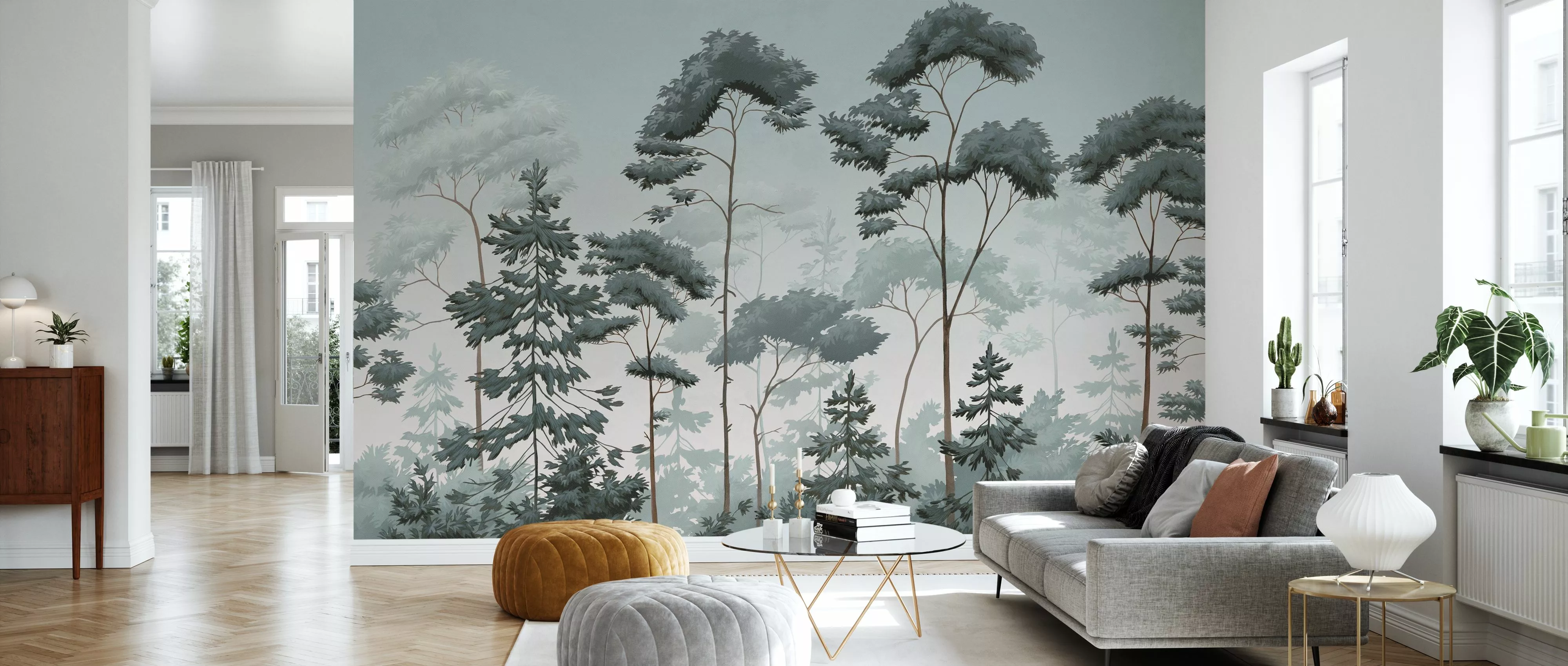 salon décoration design avec papier-peint panoramique Photowall salon décoration design avec papier-peint panoramique Photowall