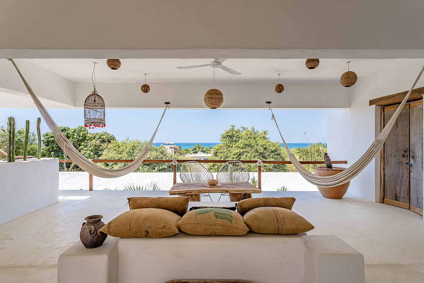 terrasse vue mer maison de plage Casa Alegria Puerto Escondido Mexique terrasse vue mer maison de plage Casa Alegria Puerto Escondido Mexique