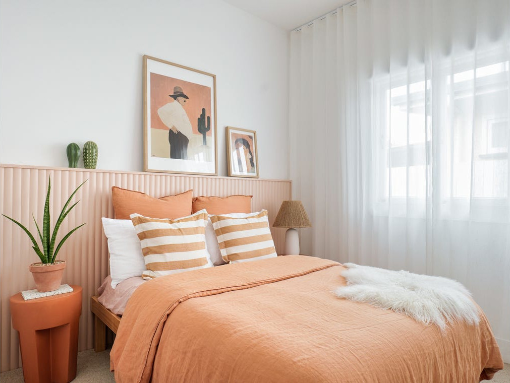 chambre blanche et corail décoration contemporaine chambre blanche et corail décoration contemporaine