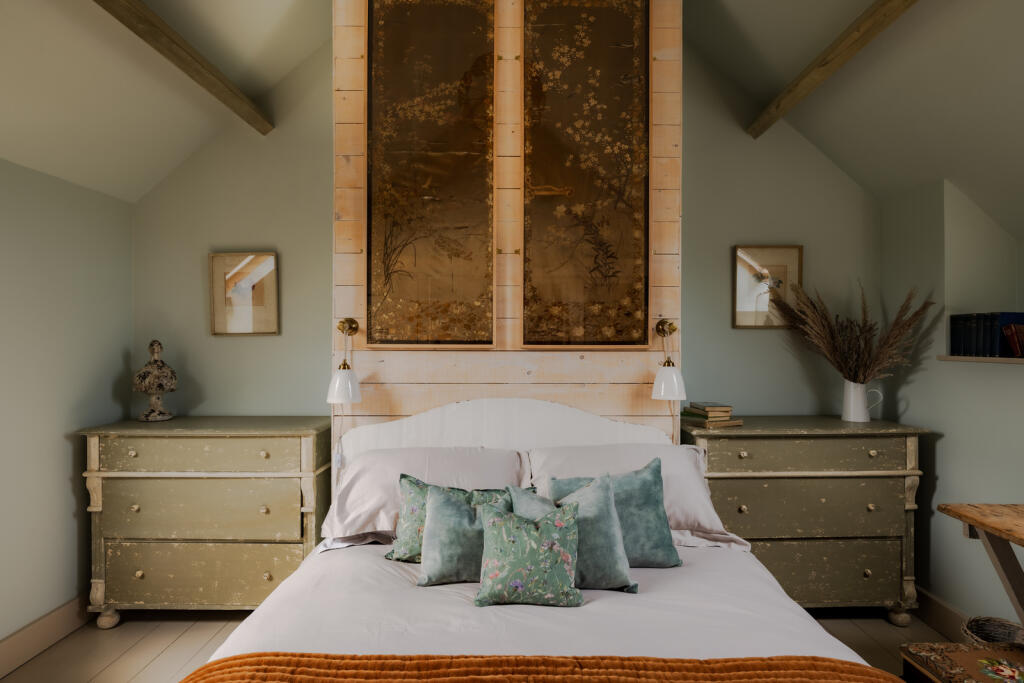 chambre mur vert et poutres chambre mur vert et poutres