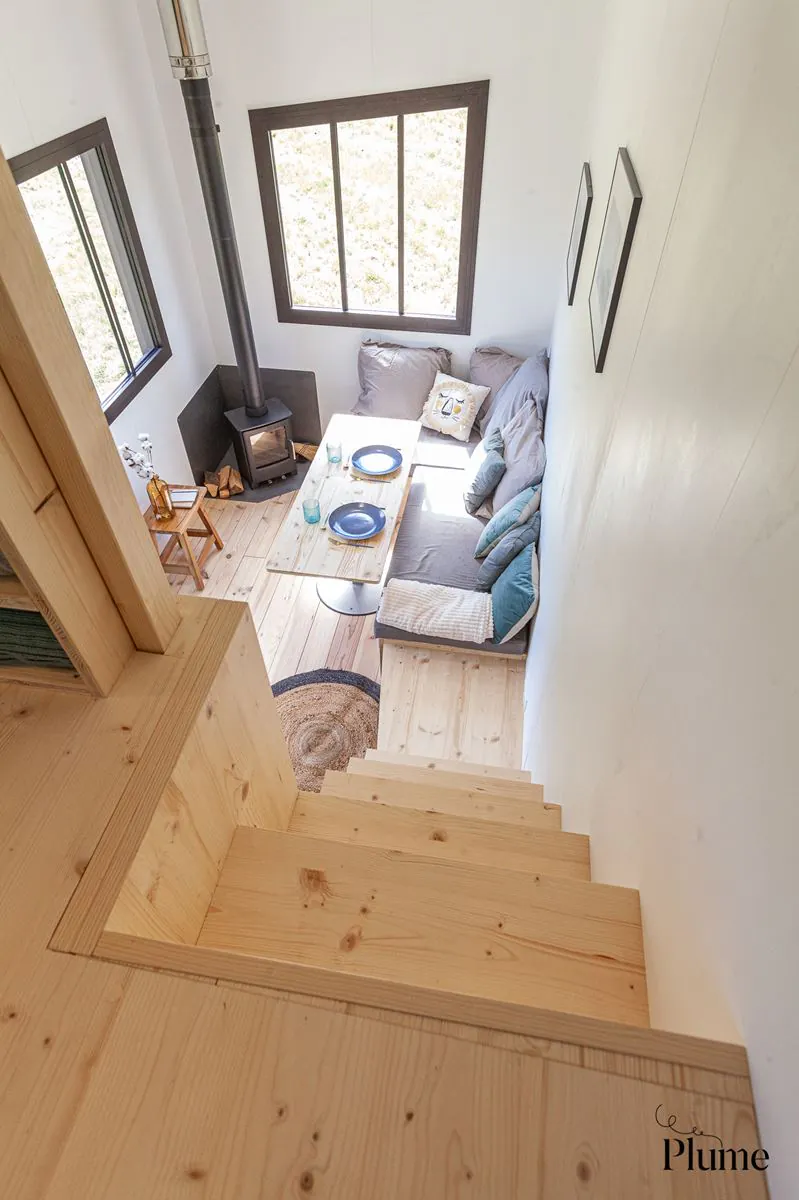 salon tiny house française Plume
