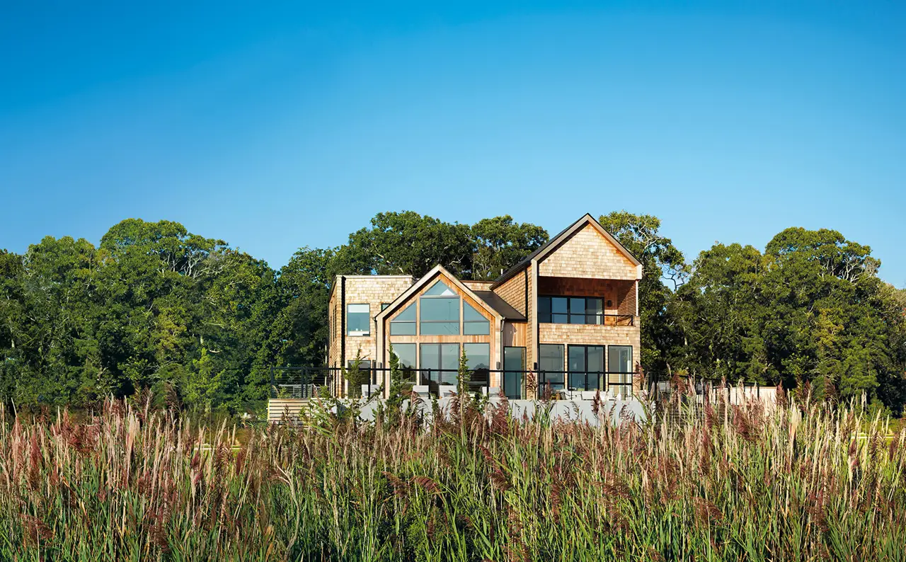 maison en bois décoration contemporaine Hamptons