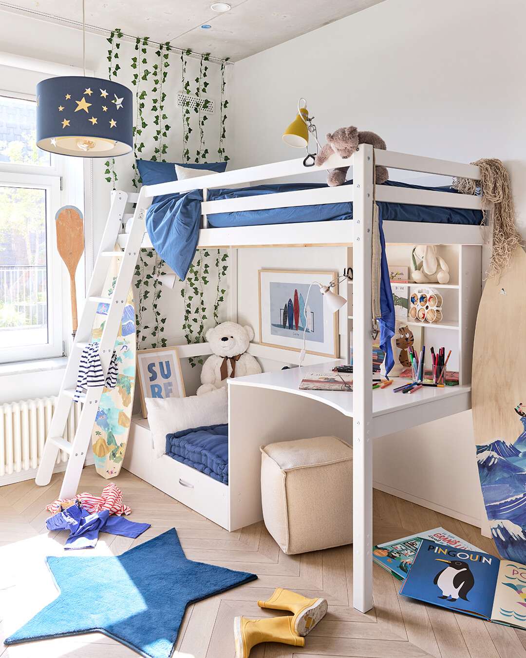 chambre enfant lit mezzanine avec bureau