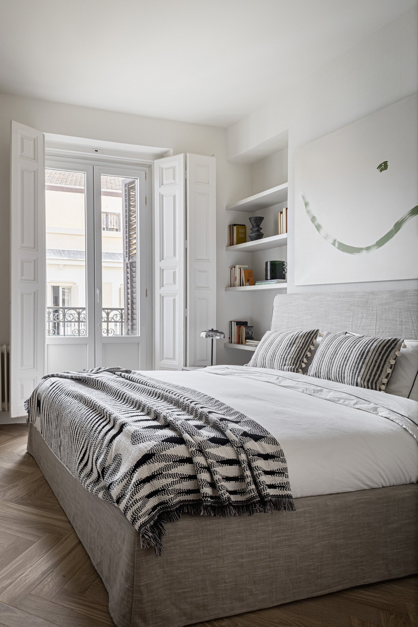 chambre décoration contemporaine appartement Madrid