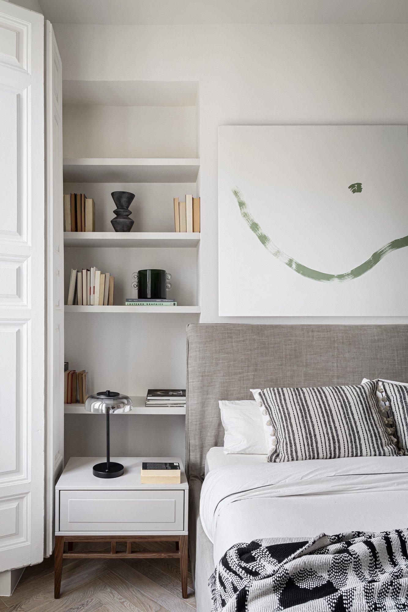 chambre décoration contemporaine appartement Madrid