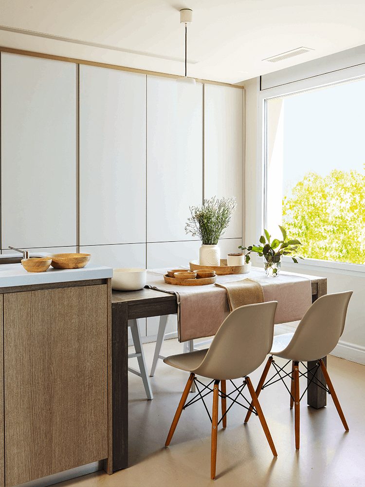 espace repas dans cusine design beige espace repas dans cusine design beige