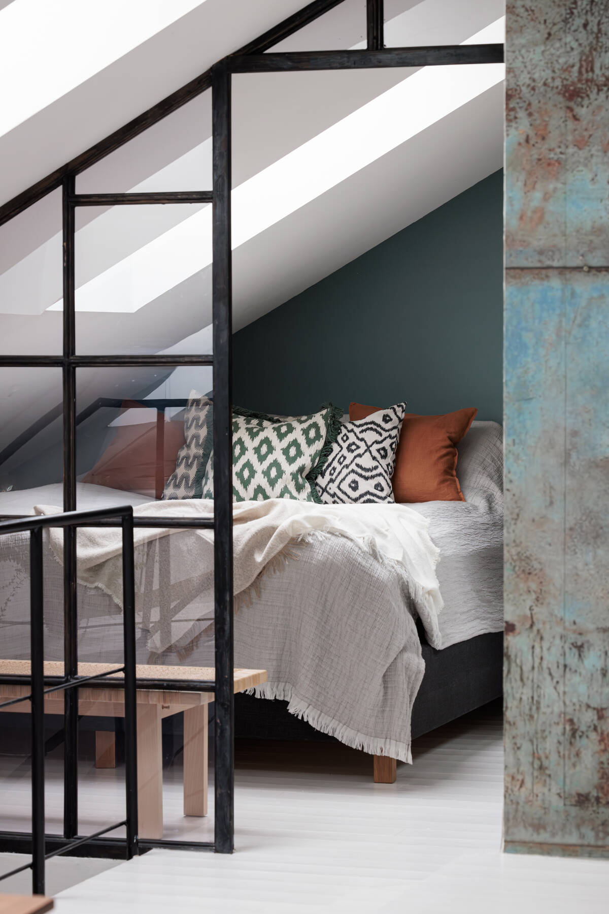 chambre avec verrière décoration contemporaine