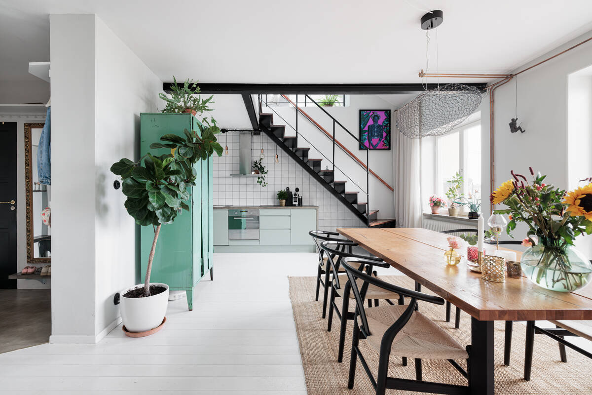 cuisine avec escalier