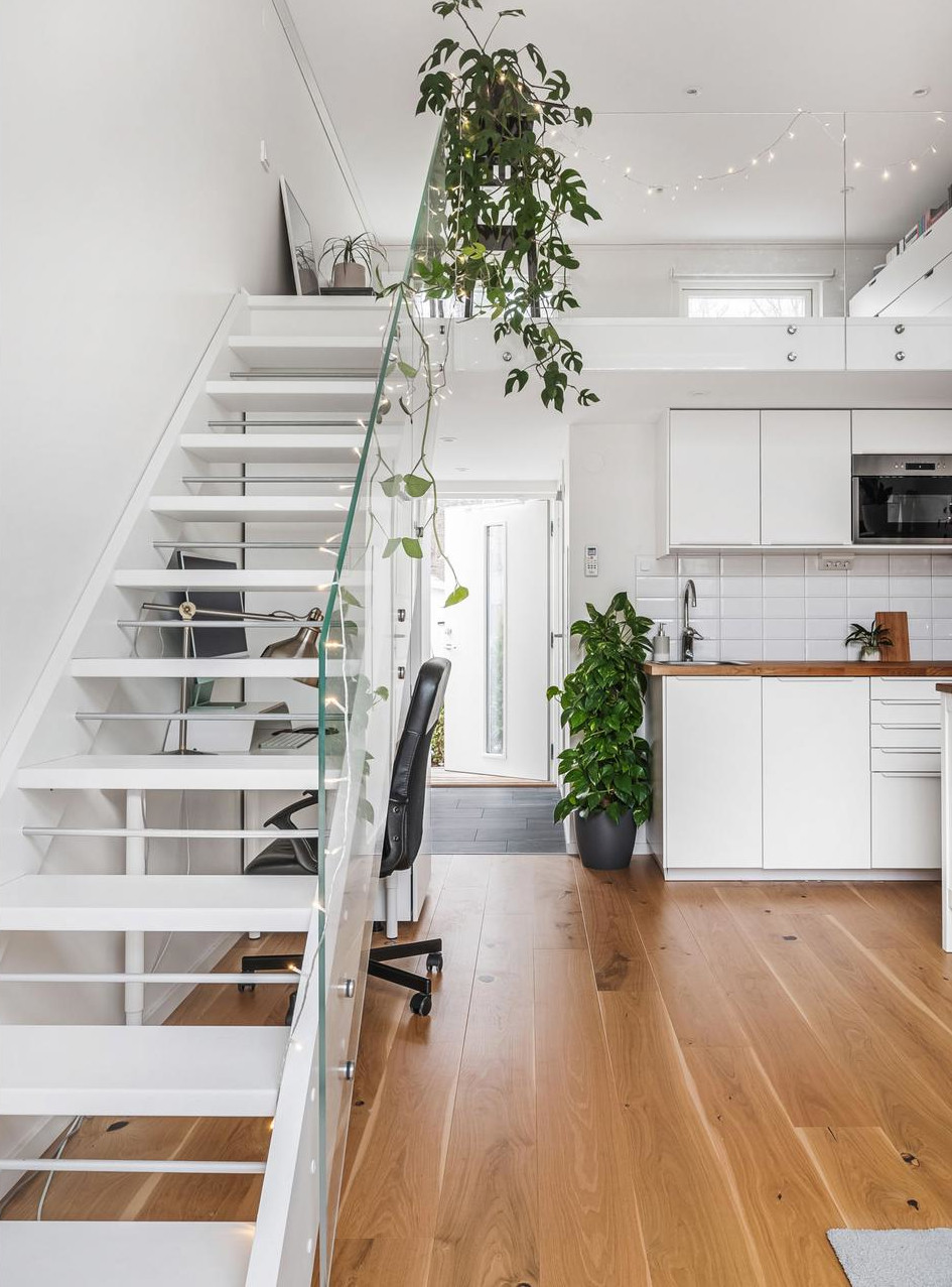 salon avec mezzanine petite maison 37m2