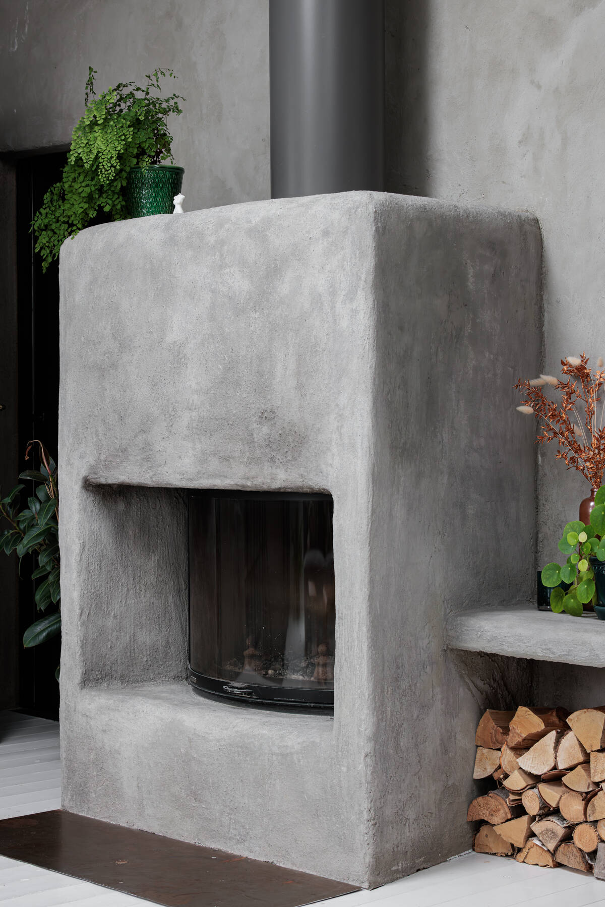 cheminée béton