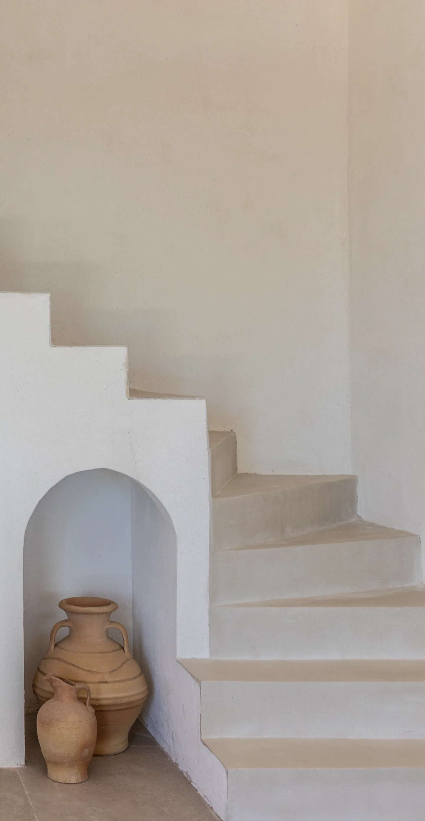 escalier maçonné avec niche