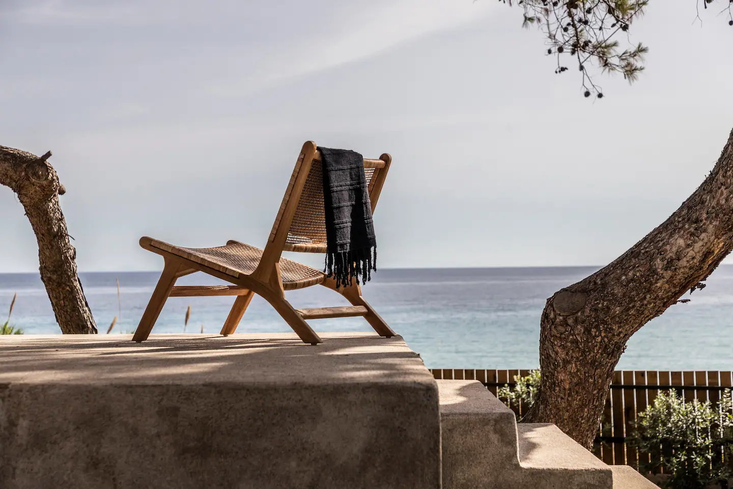 terrasse vue mer maison en Grèce