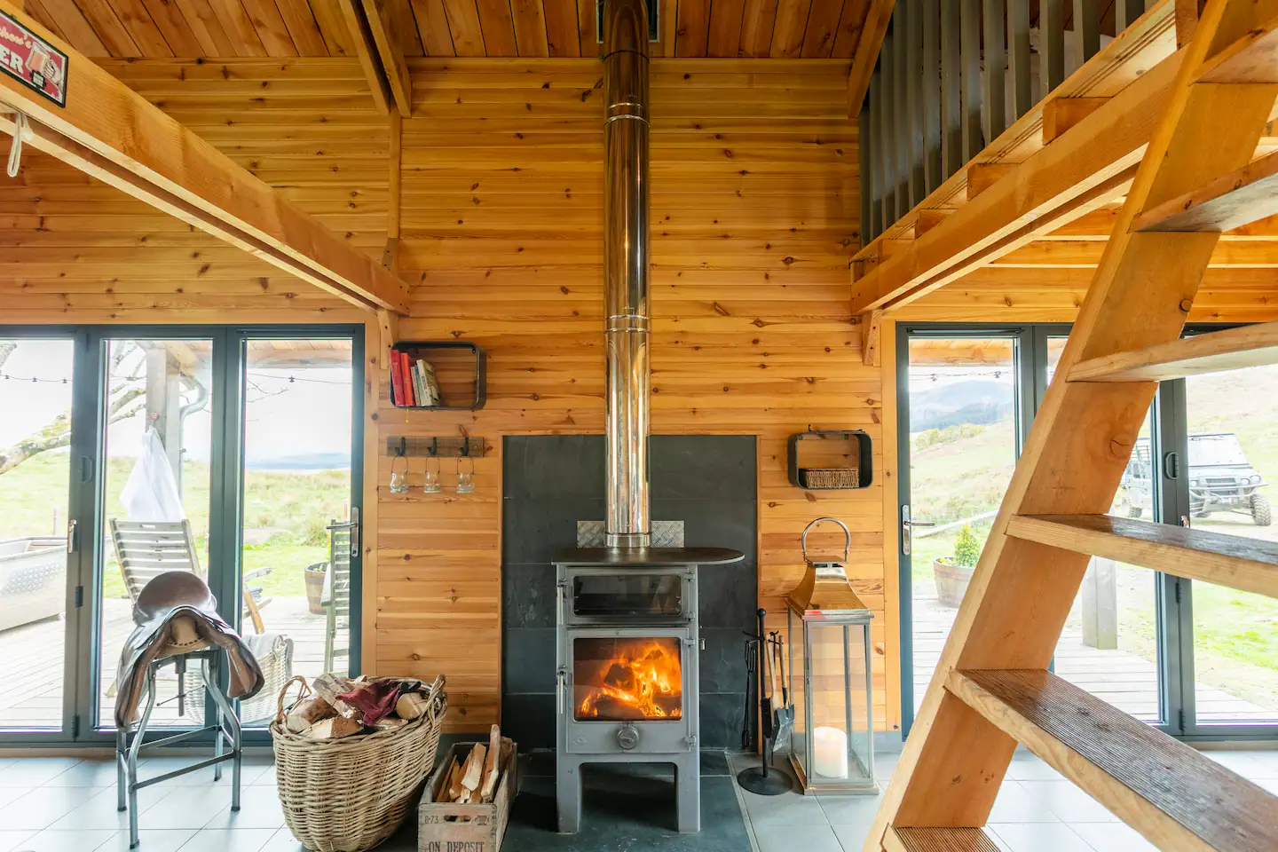salon maison en bois The Bothy Écosse salon maison en bois The Bothy Écosse