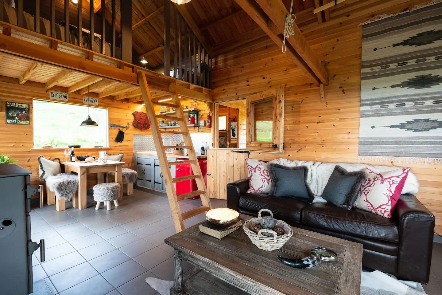 salon maison en bois The Bothy Écosse salon maison en bois The Bothy Écosse