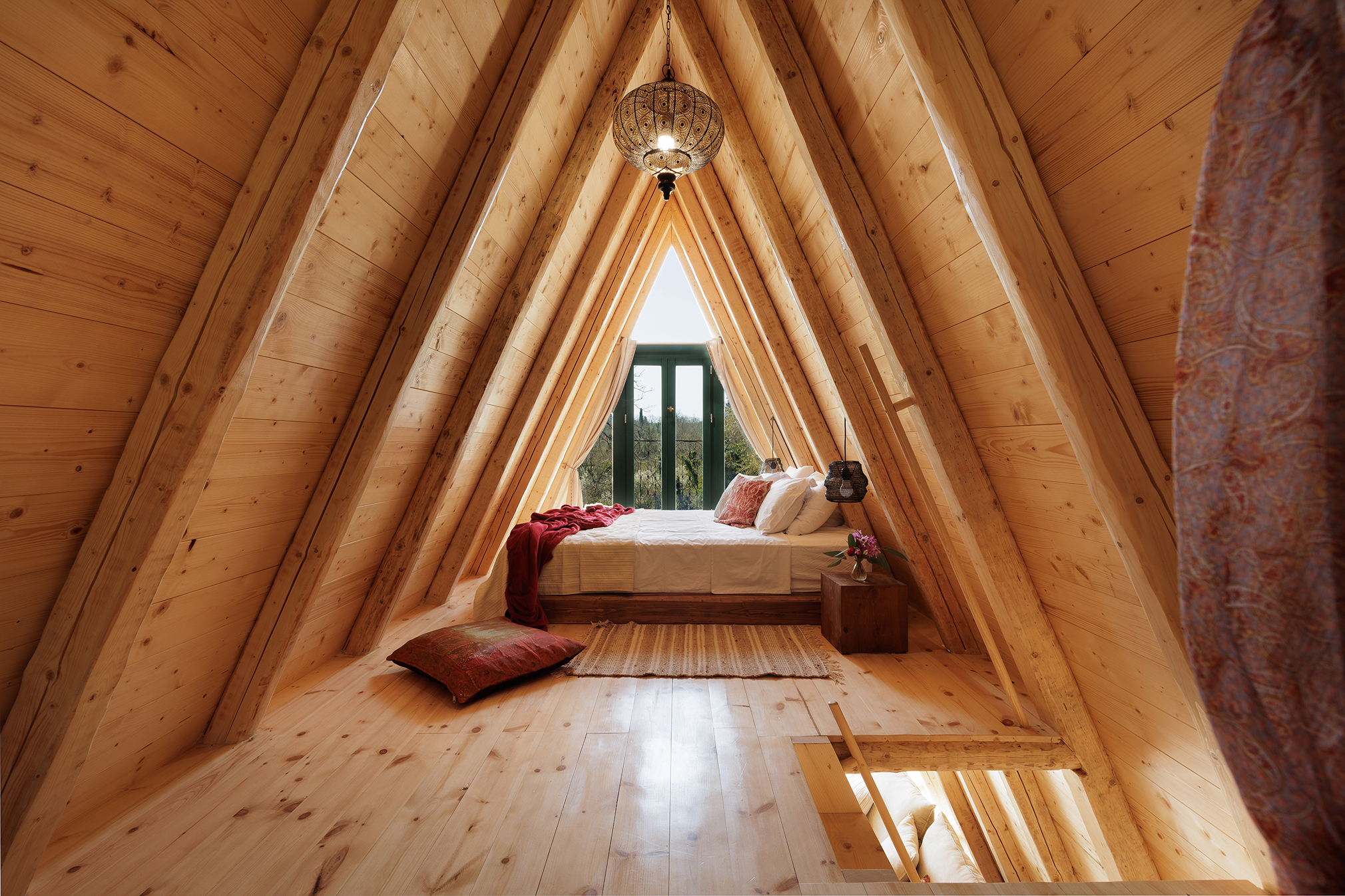 chambre mansardée petite maison A-Frame 50m2 chambre mansardée petite maison A-Frame 50m2