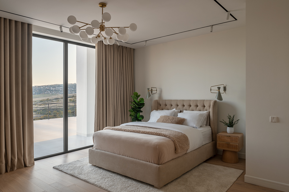 chambre beige maison contemporaine
