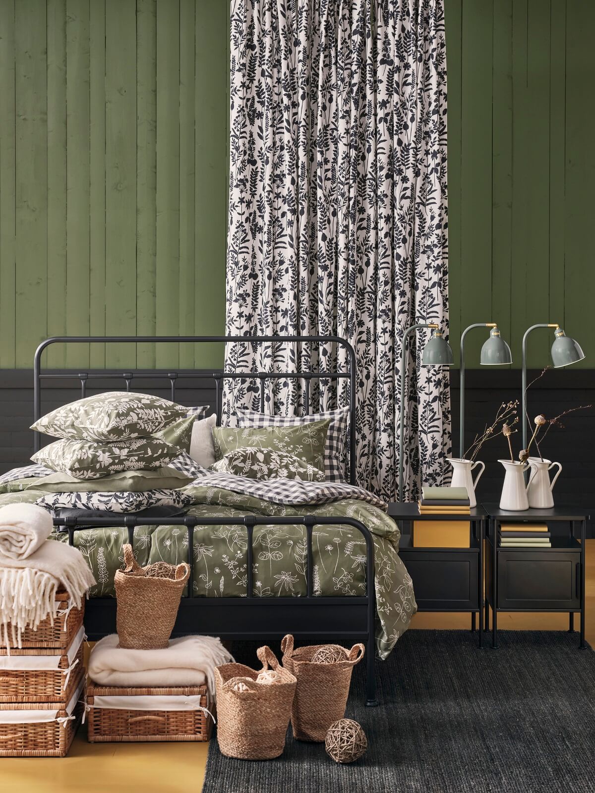 chambre IKEA verte et noire chambre IKEA verte et noire
