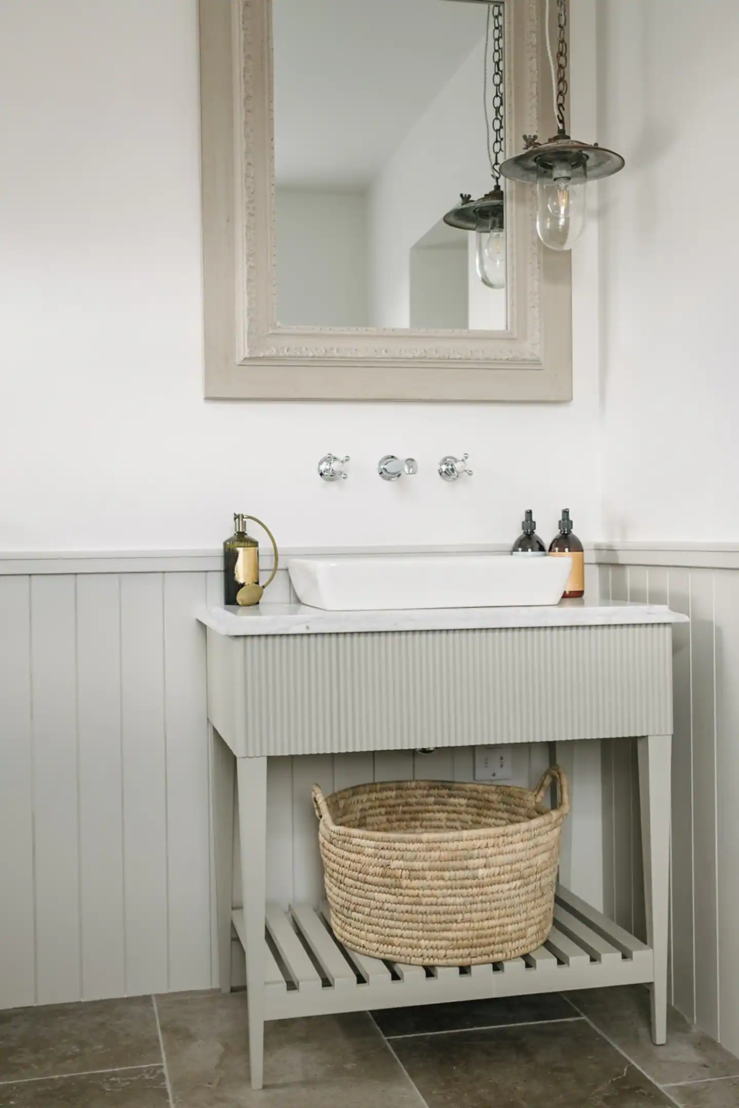 salle de bain décoration rustique chic maison rénovée