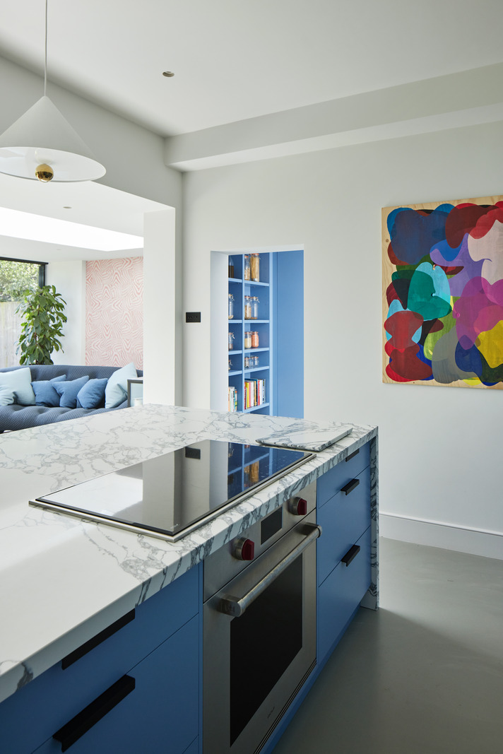cuisine bleue et marbre cuisine bleue et marbre