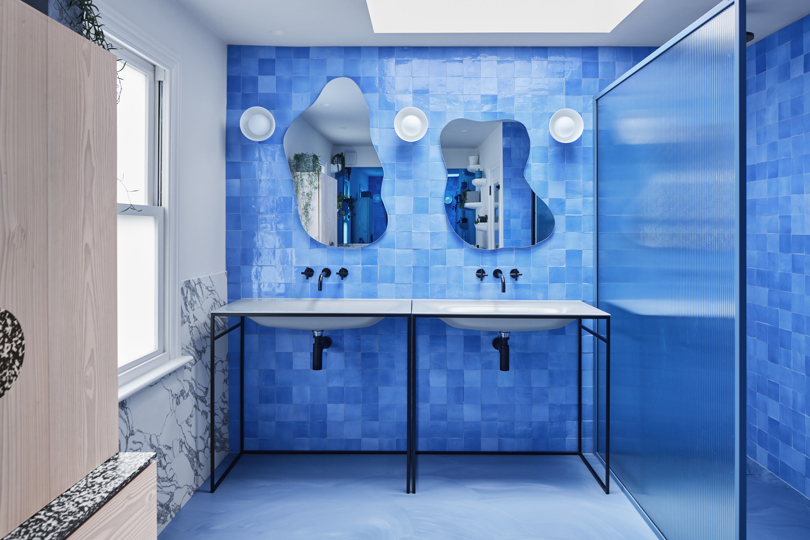 salle de bain bleue salle de bain bleue