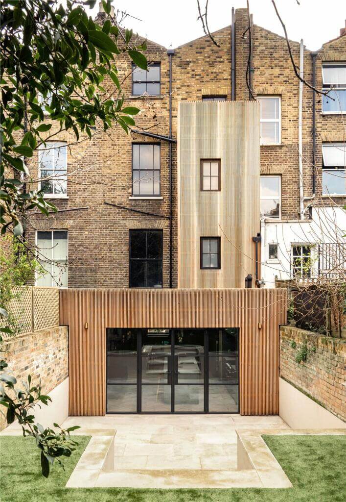 maison familiale londonienne rénovée et agrandie sur le jardin arrière