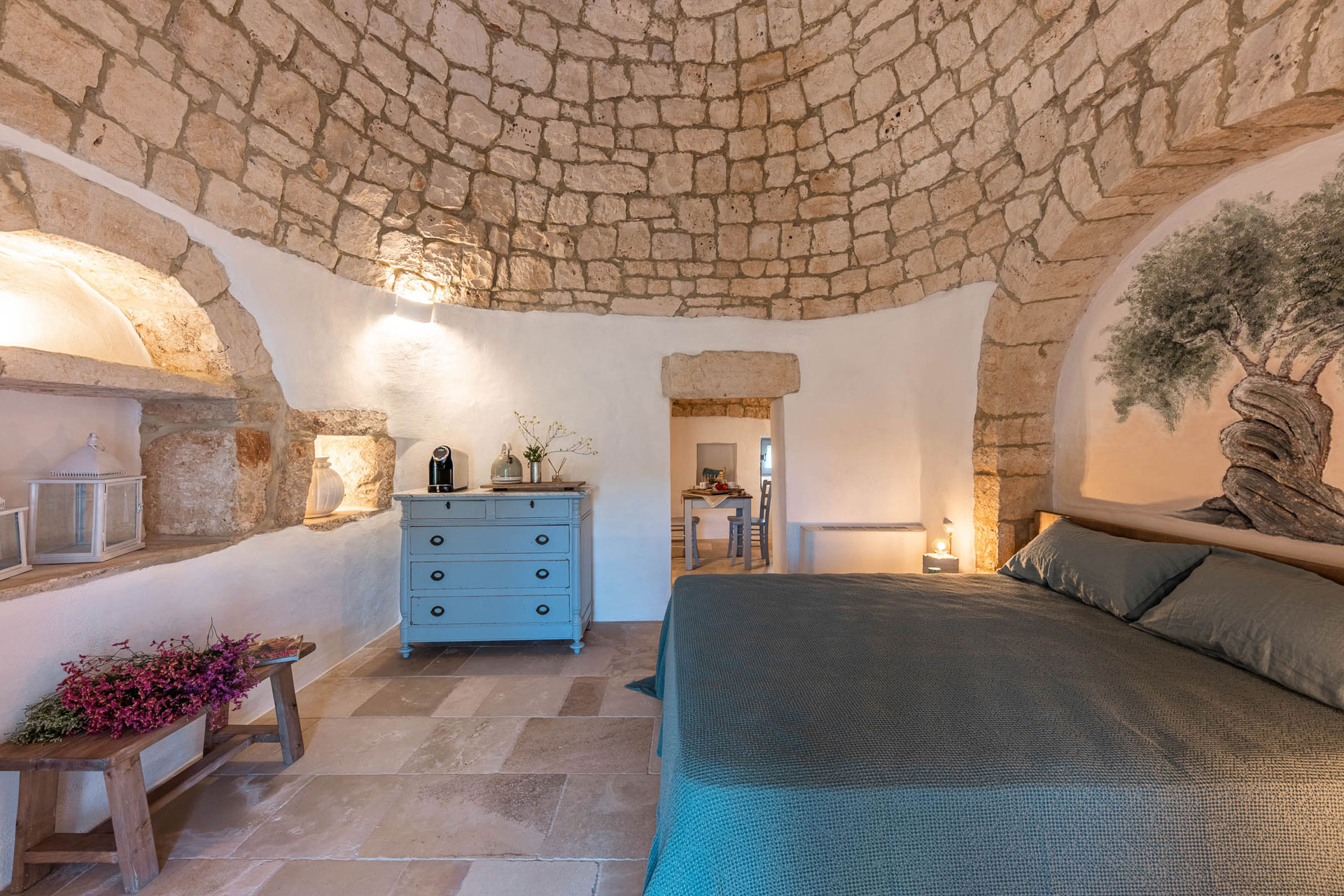chambre voûtée trullo Pouilles Masseria Le Monache chambre voûtée trullo Pouilles Masseria Le Monache