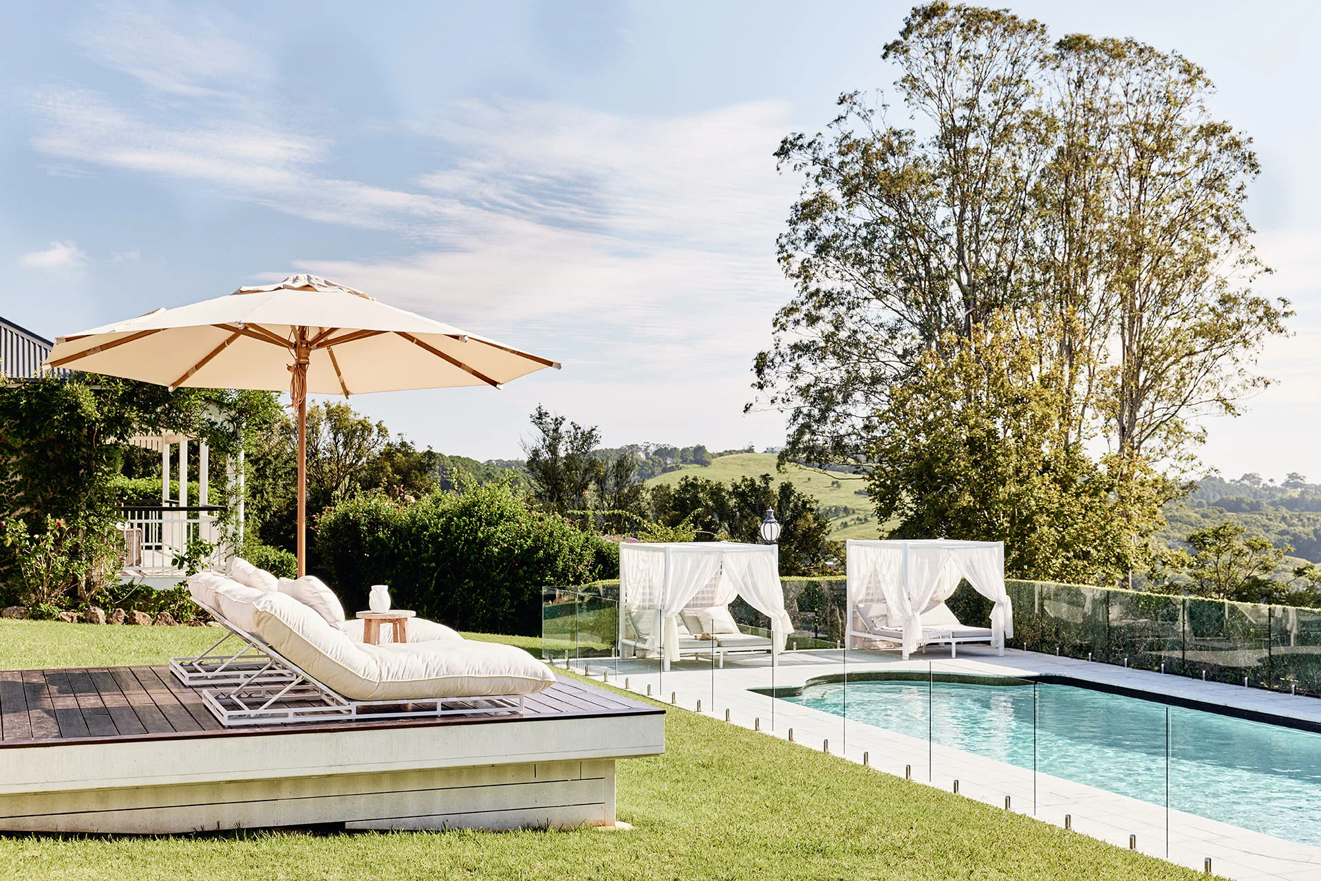 jardin avec piscine Hinterland House Australie jardin avec piscine Hinterland House Australie