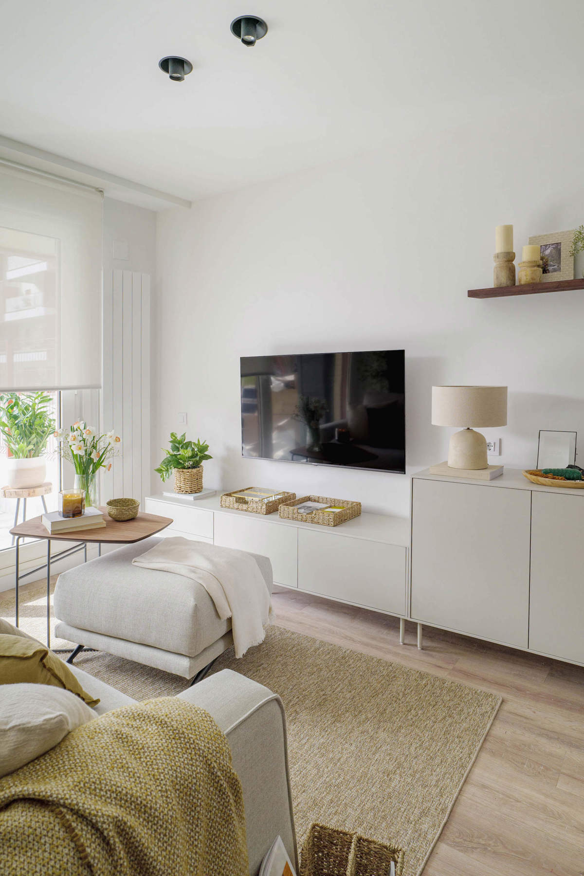 salon décoration contemporaine deux-pièces 40m2