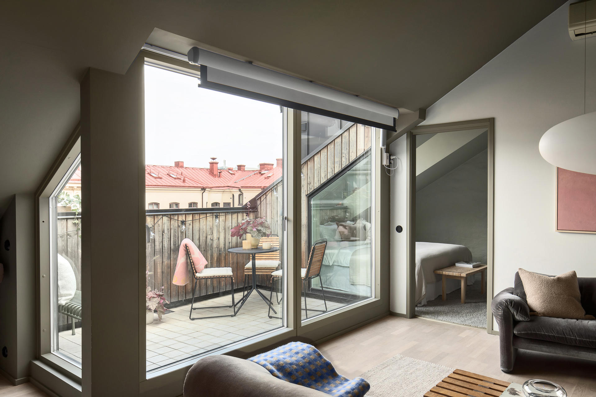 salon décoration contemporaine appartement 66m2 avec terrasse
