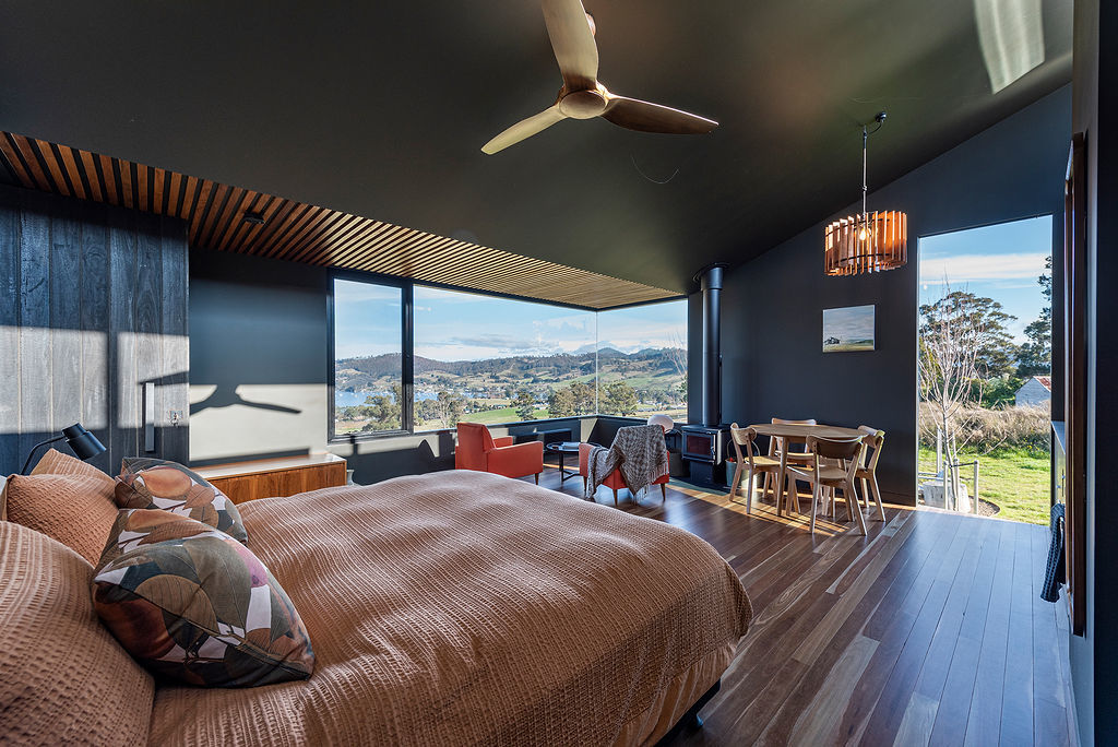 chambre avec picture window maison contemporaine