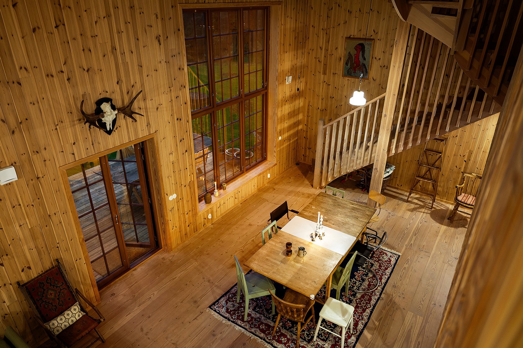 salon double hauteur maison en bois salon double hauteur maison en bois