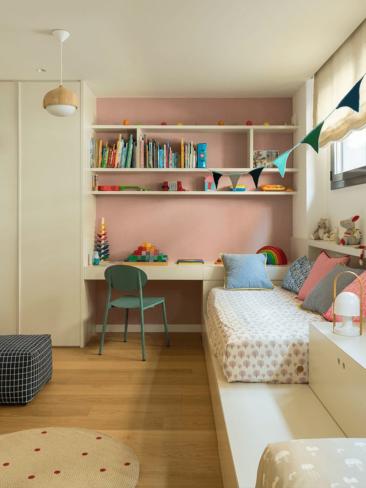 chambre enfant mur rose décoration contemporainee chambre enfant mur rose décoration contemporainee
