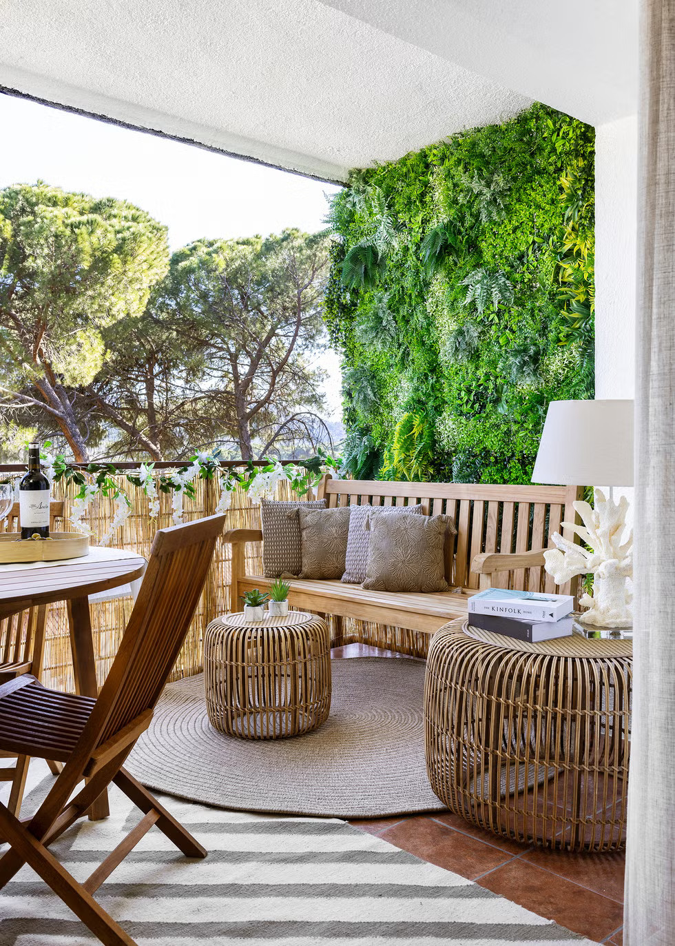 terrasse avec mur végétal appartement 59m2