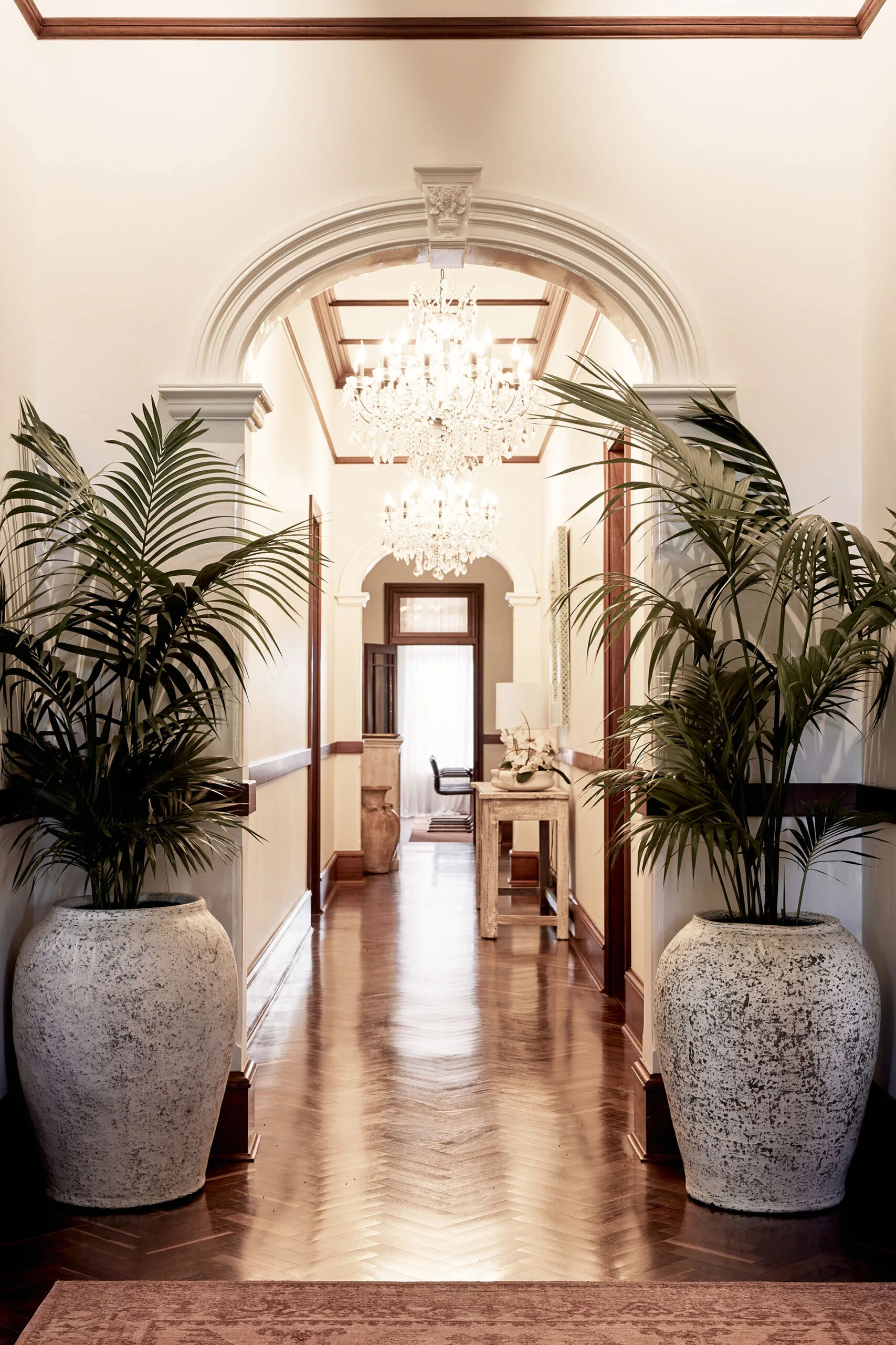 entrée décoration classique chic Hinterland House Australie entrée décoration classique chic Hinterland House Australie