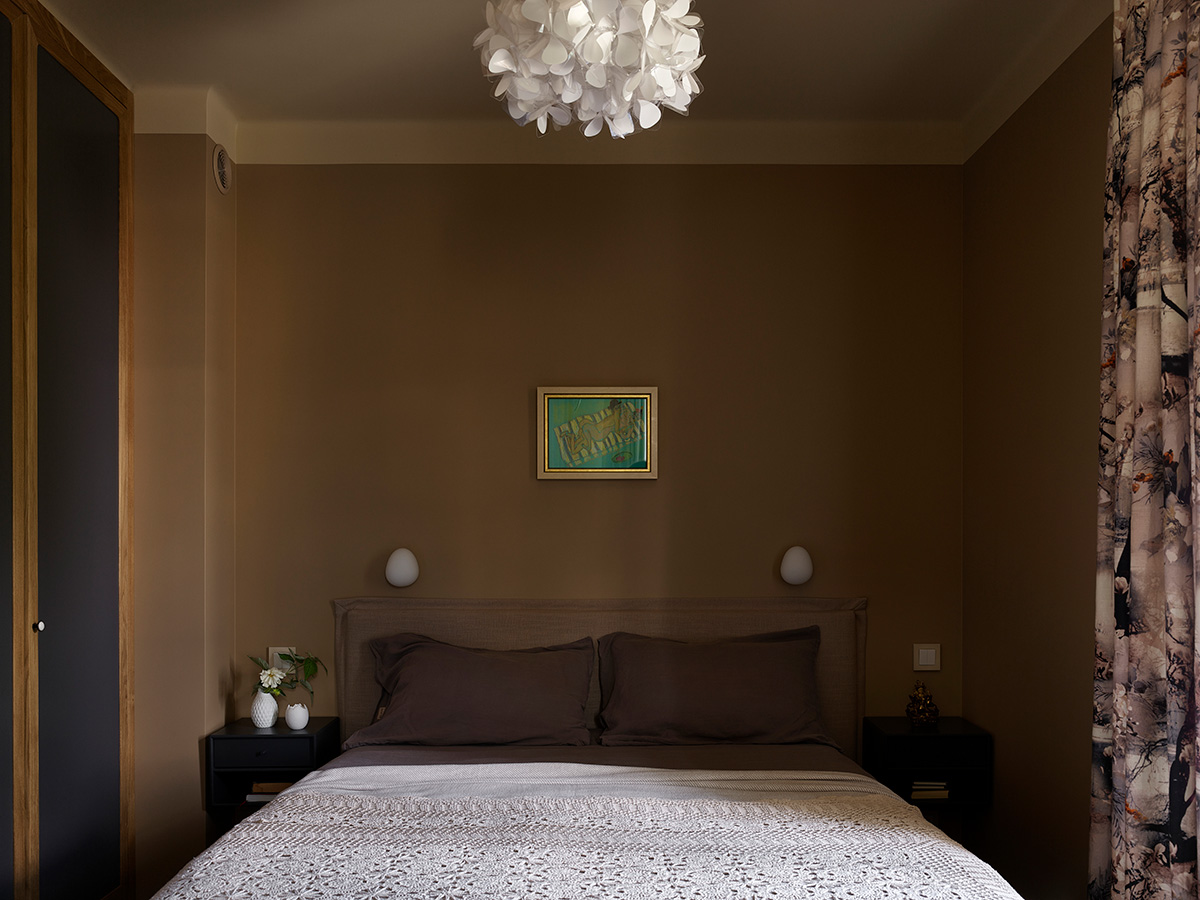 chambre mur ocre