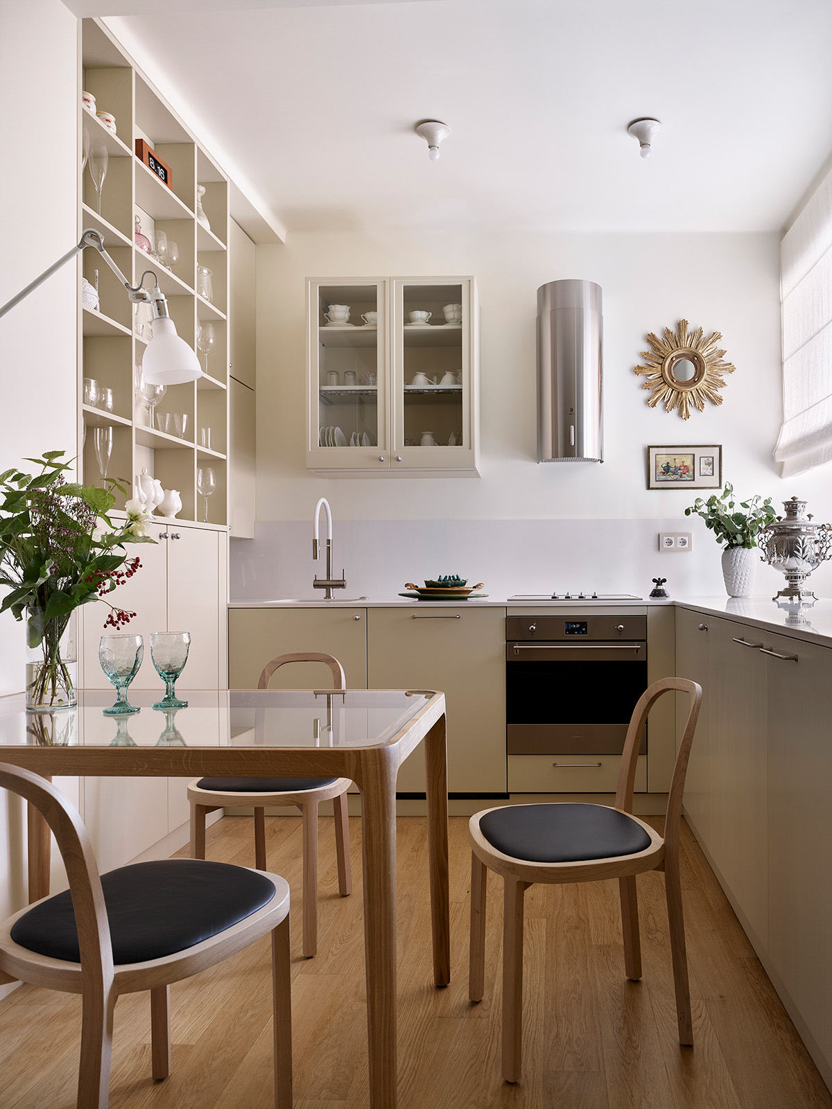 cuisine beige décoration contemporaine