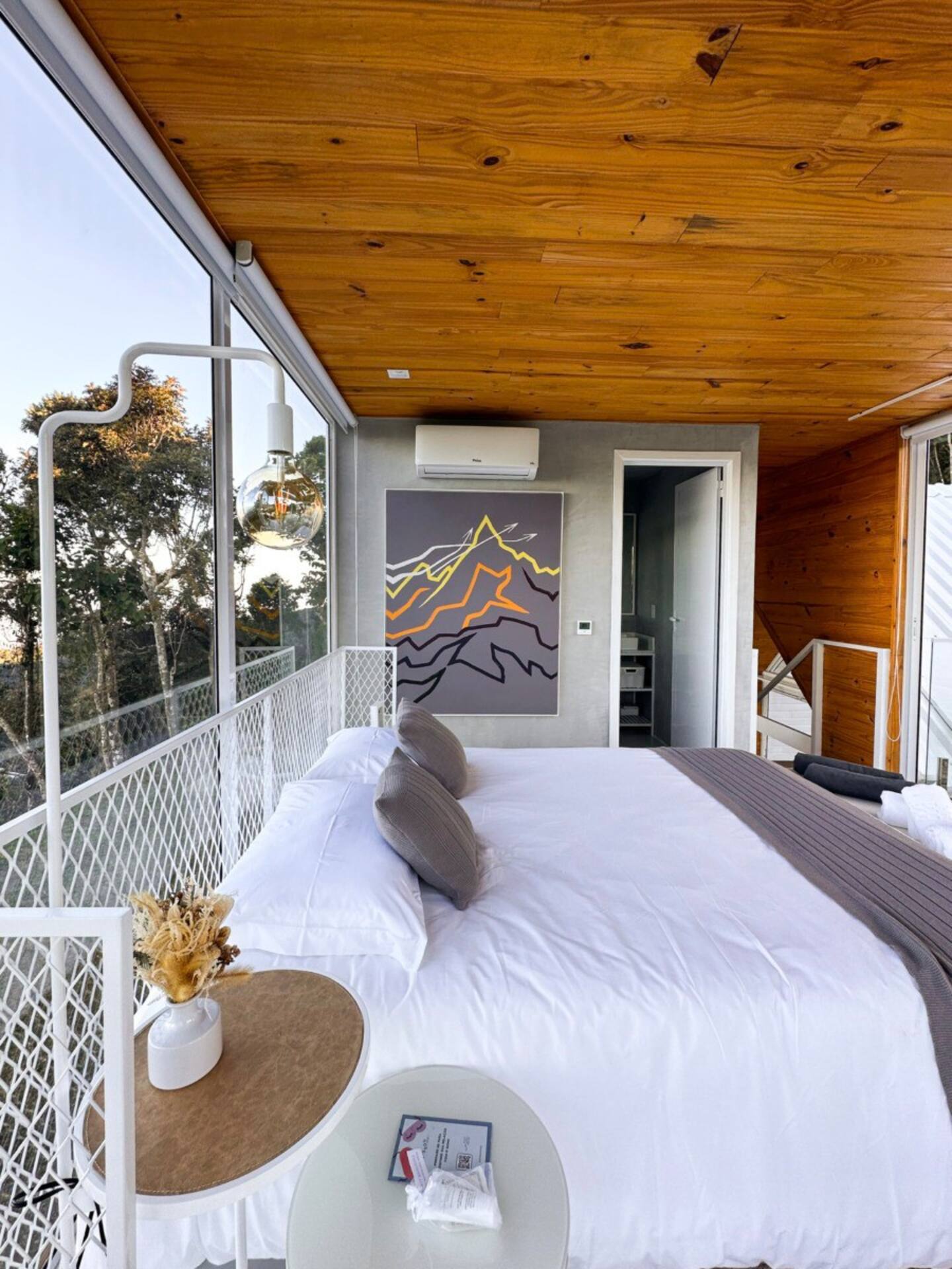 chambre maison A-Frame design blanche chambre maison A-Frame design blanche