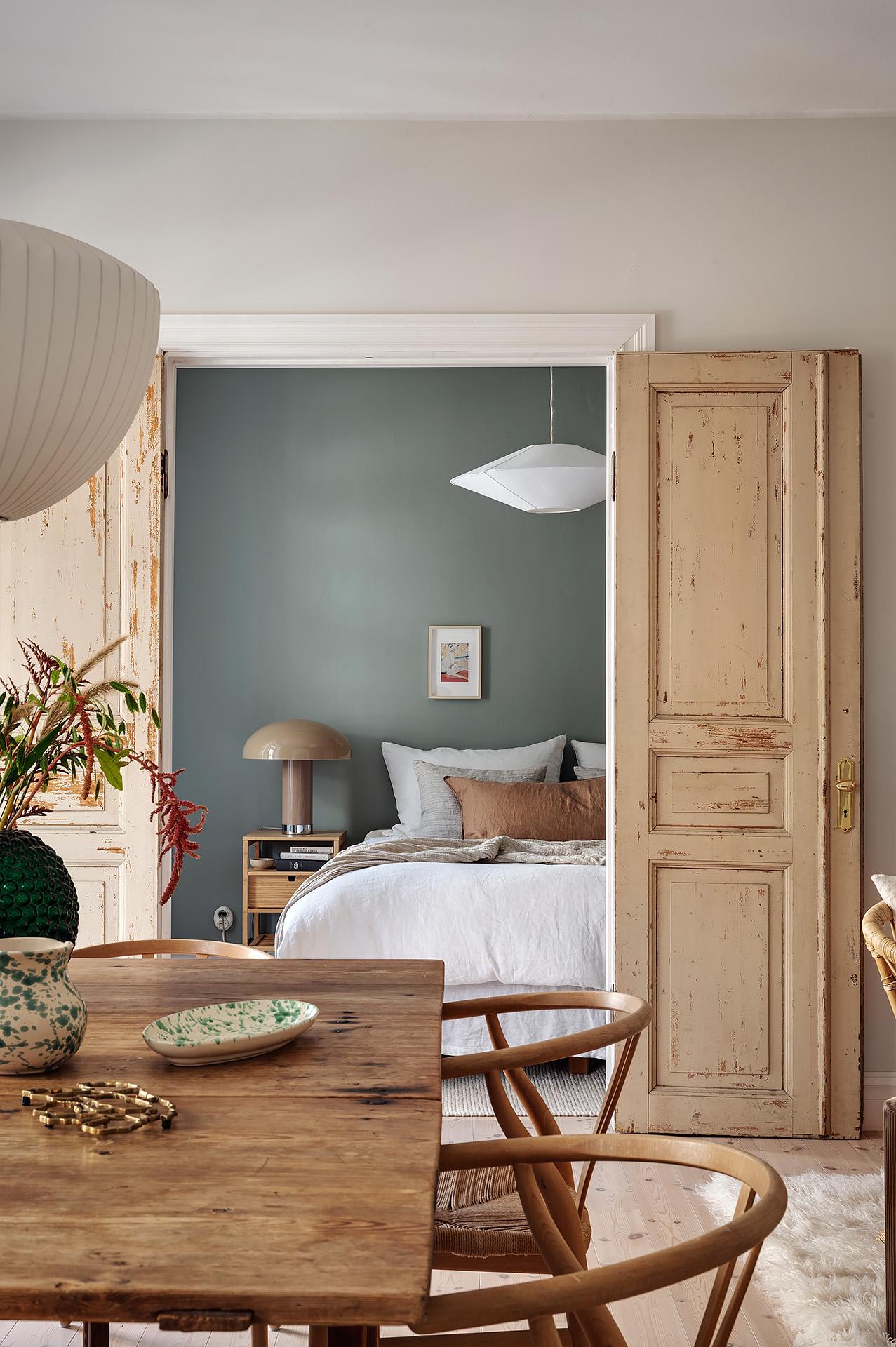 salon et chambre deux-pièces 61m2 décoration scandinave